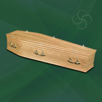 Belmont Coffin Light Oak