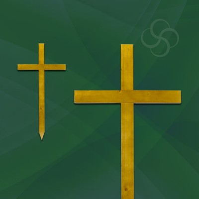 Grave Marker Cross 4 foot Light Oak