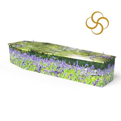 Bluebells Persona colourful printed coffin