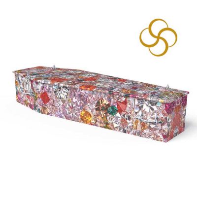 Gem Persona colourful printed coffin