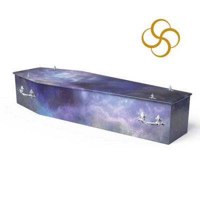 Nebula Persona colourful printed coffin