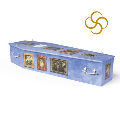 Personal portraits Persona colourful printed coffin