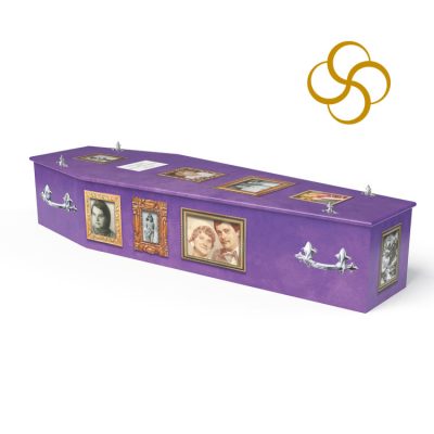 Personal portraits Persona colourful printed coffin
