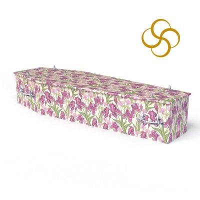 Oriental Lilies Persona colourful printed coffin