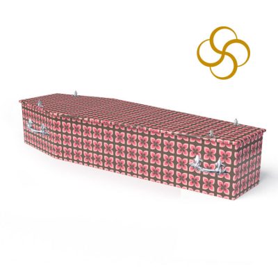 Retro Petals Persona colourful printed coffin