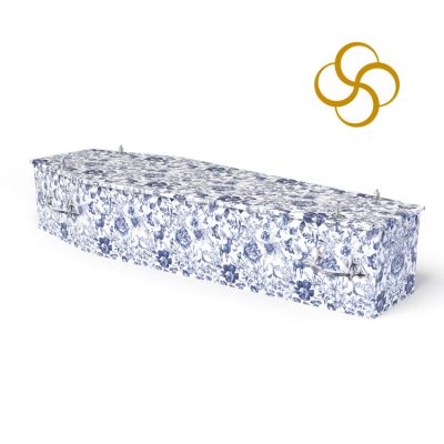 Vintage Flora and Fauna Persona colourful printed coffin