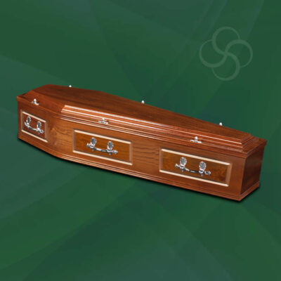 CAMBERLEY traditional coffin medium mahogany